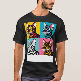 T-shirt Amoureux de les chats d'art du Bengale de chat