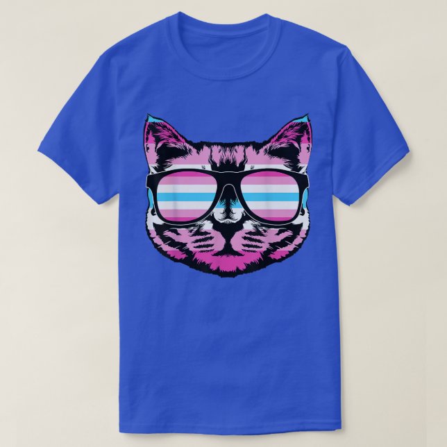 T-shirt Amoureux de les chats de la Fierté transgenre de c (Design devant)