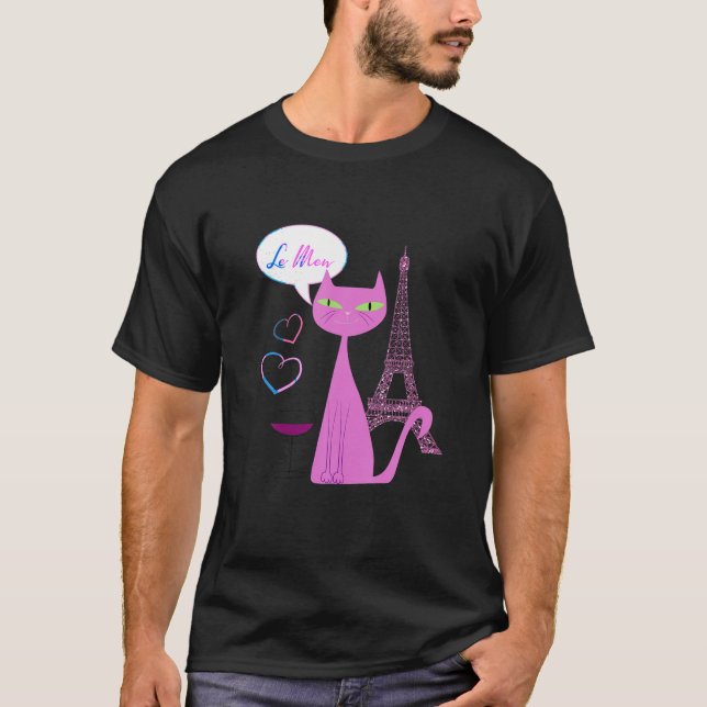 T-shirt amoureux de les chats paris (Devant)