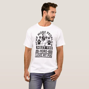 T-shirt Amoureux de les chiens carlins