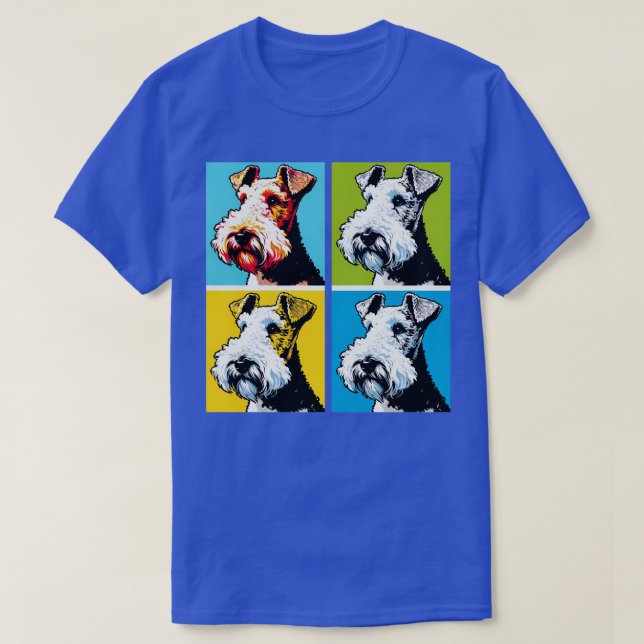 T-shirt Amoureux de les chiens d'art Wire Fox Terrier (Design devant)