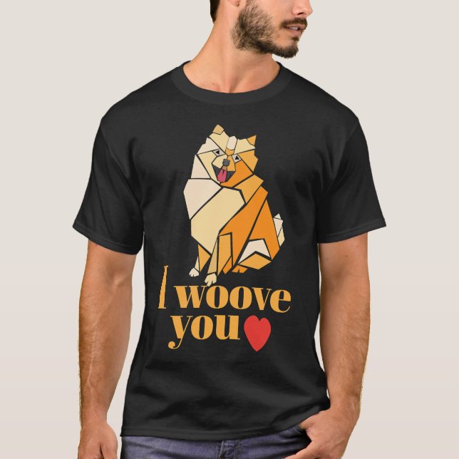 T-shirt Amoureux de les chiens de Poméranie (Devant)