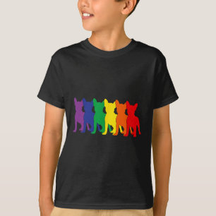 T-shirt Amoureux de les chiens de Silhouettes Chihuahua