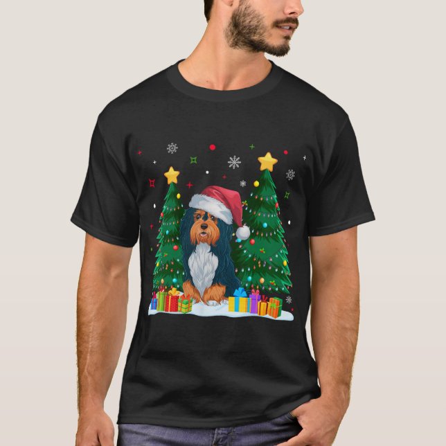 T-shirt Amoureux de les chiens Havanais Santa Hat Ugly Chr (Devant)
