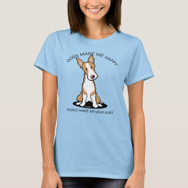T-shirt Amoureux de les chiens KiniArt Ibizan Houn (Devant)