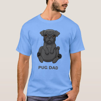 T-shirt Amoureux de les chiens Mignons Gros Carlin noir pa