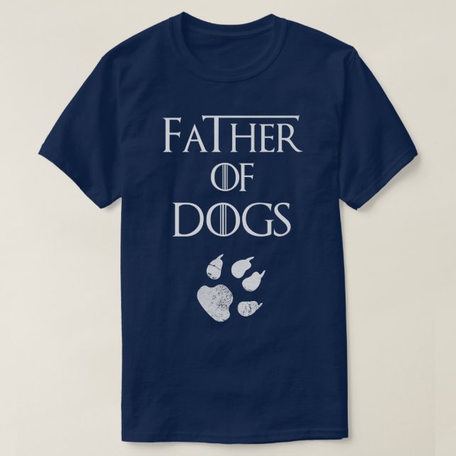 T-shirt Amoureux de les chiens Père des chiens  (Design devant)
