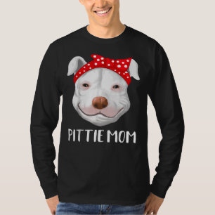 T-shirt Amoureux de les chiens Pitbull Pittie Maman Fête d