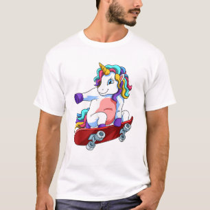 T-shirt Amoureux de licorne de skateboard Skateboardeur Sk