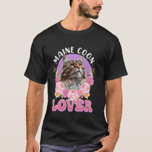 T-shirt AMOUREUX DE MAINE COON Maman de chat Maine Coon Ma