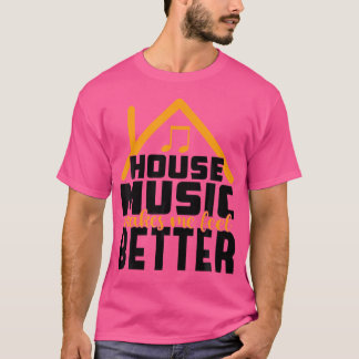 T-shirt Amoureux De Musique De Maison - Dj Edm Citation Ra