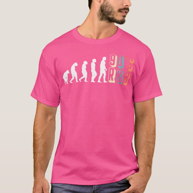 T-shirt Amoureux De Musique Rb De L'Évolution 90S (Devant)