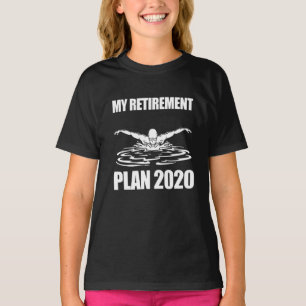 T-shirt Amoureux de natation Ma retraite Plante de natati