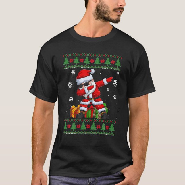 T-shirt Amoureux de Noël amusant Père Noël Dabbing (Devant)