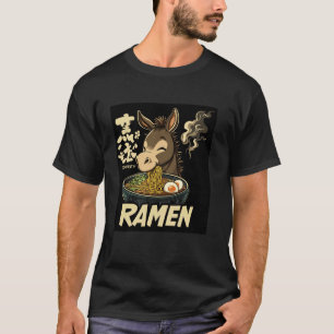 T-shirt Amoureux de nouilles d'art japonais Âne mignon fau