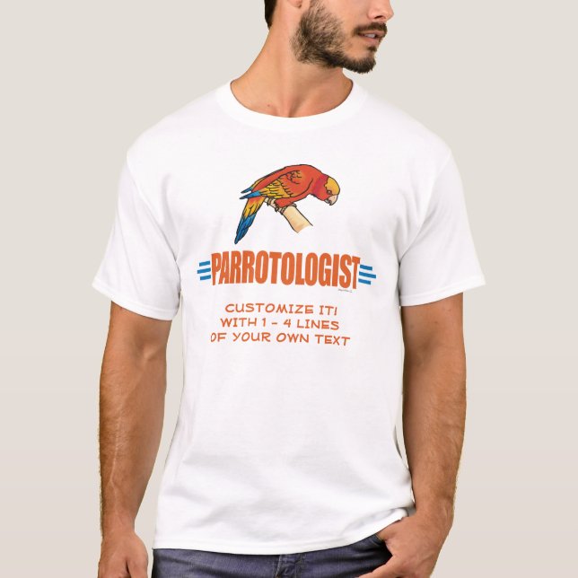 T-shirt Amoureux de perroquet drôle (Devant)