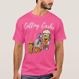 T-shirt Amoureux De Pizza Drôle Couper Carbs Pizza Bière