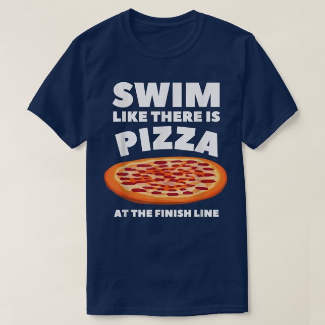 T-shirt Amoureux De Pizza Piscine Amoureux Design Swimmer  (Design devant)