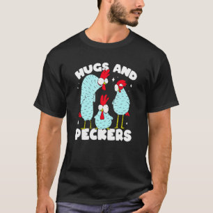 T-shirt Amoureux de poulets Câlins et Becs en Autarcie de