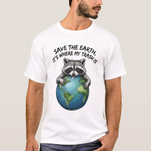 T-shirt Amoureux de Raton Laveur Cool Sauvez La Terre C'es