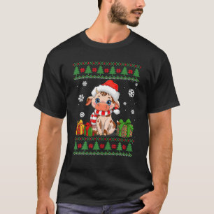T-shirt Amoureux de vaches drôles Chapeau de Père Noël de 