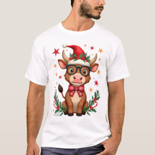 T-shirt Amoureux de vaches highland mignon Chapeau de Père