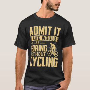 T-shirt Amoureux de vélo tout terrain cycliste sur route E