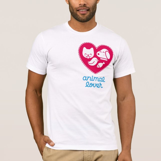 T-shirt Amoureux des animaux (Devant)