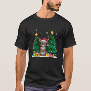 T-shirt Amoureux des animaux amusants Rabbit Santa Hat Ugl