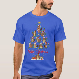T-shirt Amoureux des animaux castor correspondant Père Noë