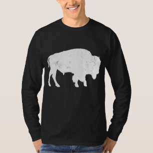 T-shirt Amoureux des animaux de bison rétro-Buffalo en dét