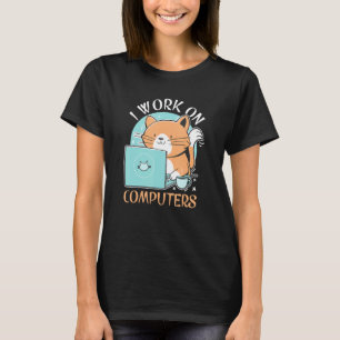 T-shirt Amoureux Des Animaux De Compagnie De Chat Et Ordin