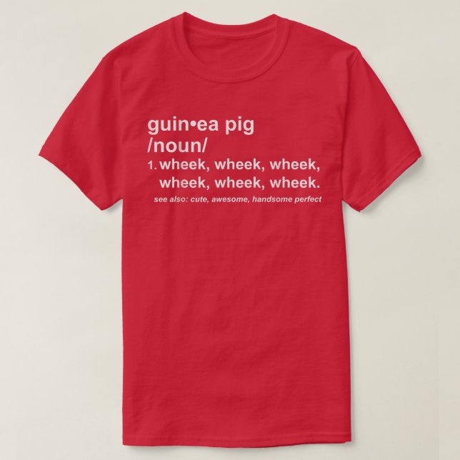 T-shirt Amoureux des animaux de porc de Guinée Guinée défi (Design devant)