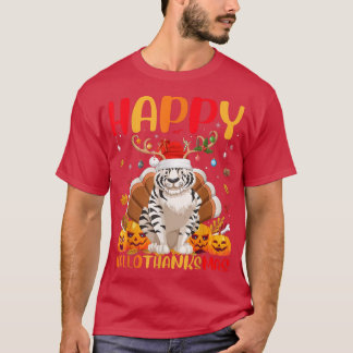 T-shirt Amoureux des animaux de tigre blanc Joyeux tigre b