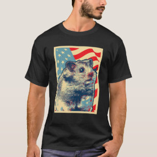 T-shirt Amoureux des animaux du drapeau américain du hams