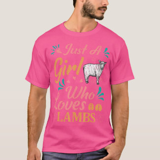 T-shirt Amoureux des animaux Mouton D'Agneau Juste Une Fil