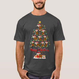 T-shirt Amoureux des animaux singe correspondant Père Noël