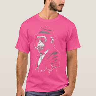 T-shirt Amoureux des animaux singe fumant le cigare