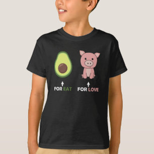 T-shirt Amoureux des animaux Vegan Manger Avocado Chiens A