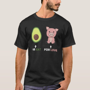 T-shirt Amoureux des animaux Vegan Manger Avocado Chiens A