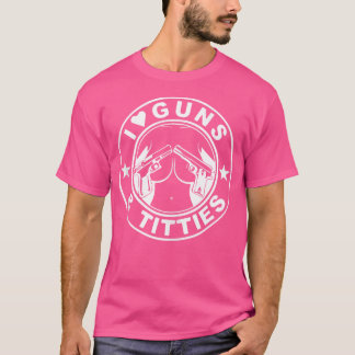 T-shirt Amoureux Des Armes À Feu Pro Amendement I Love Gun