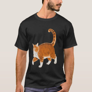 T-shirt Amoureux des chatons roux dodus Art japonais Chat