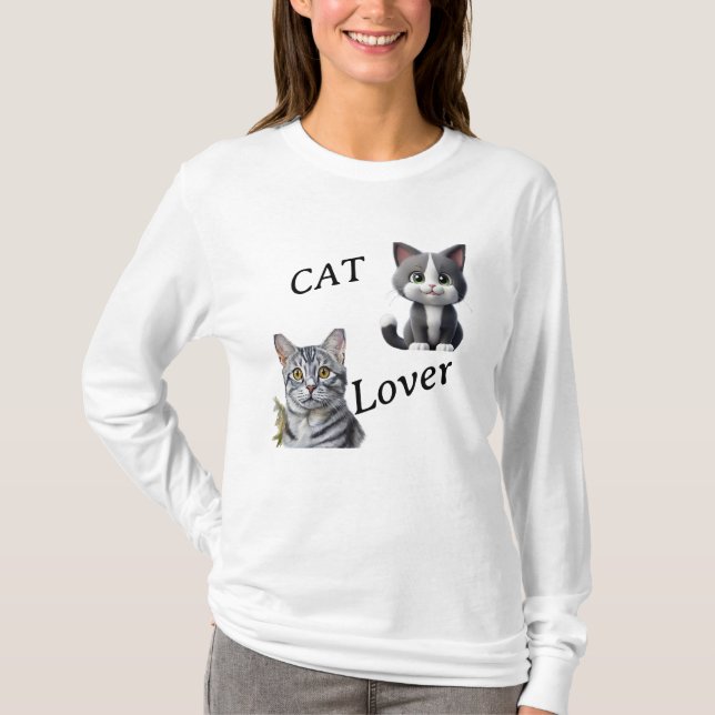 T-SHIRT AMOUREUX DES CHATS (Devant)