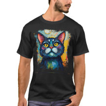 T-shirt Amoureux des chats - abstraction d'oeuvres