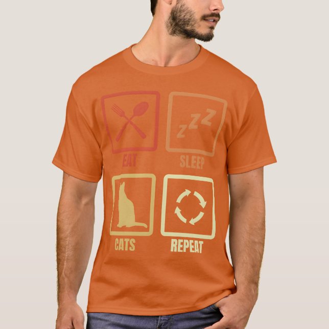 T-shirt Amoureux des chats ami de routine (Devant)