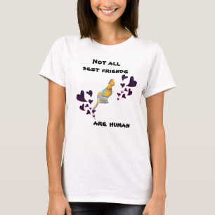 T-shirt Amoureux des chats Best Friend Hearts assis Kitty