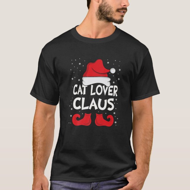 T-shirt Amoureux des chats Claus Xmas Group Noël Matching  (Devant)
