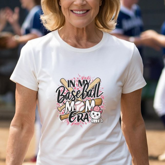T-shirt Amoureux des chats de baseball Maman Era (Baseball Mom Era Cat Lover T-Shirt - Perfect for Proud Baseball Moms)