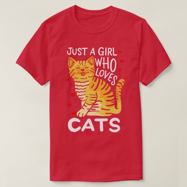 T-shirt Amoureux des chats de chat (Design devant)