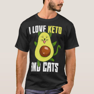 T-shirt Amoureux des chats de chat Avocado Keto Diet Avoca